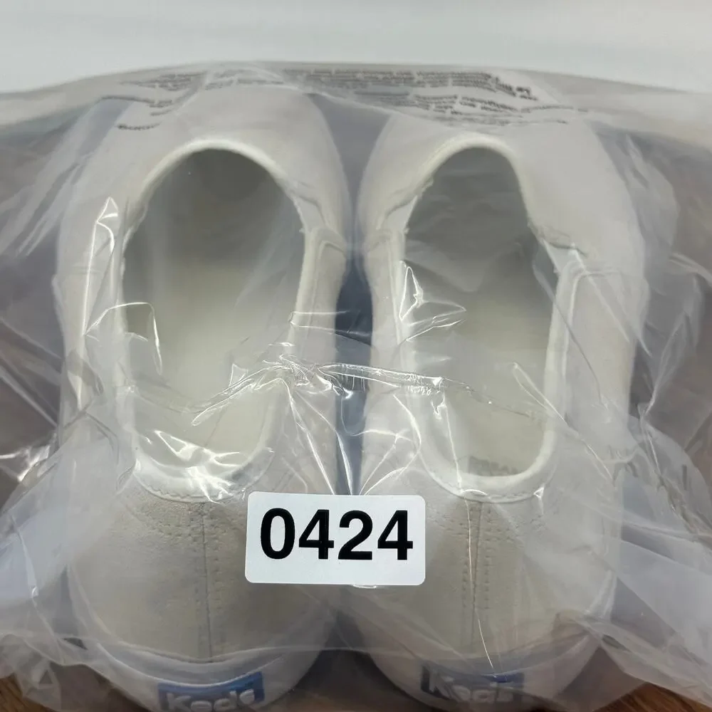 KEDS Double Decker Perforated Slip On Sneakers Off White Casual Shoes Women's 10